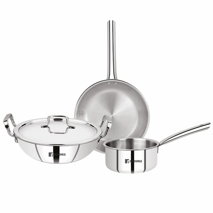 Bergner Tri-Ply Cookware 4Pc Set BGIN-1395