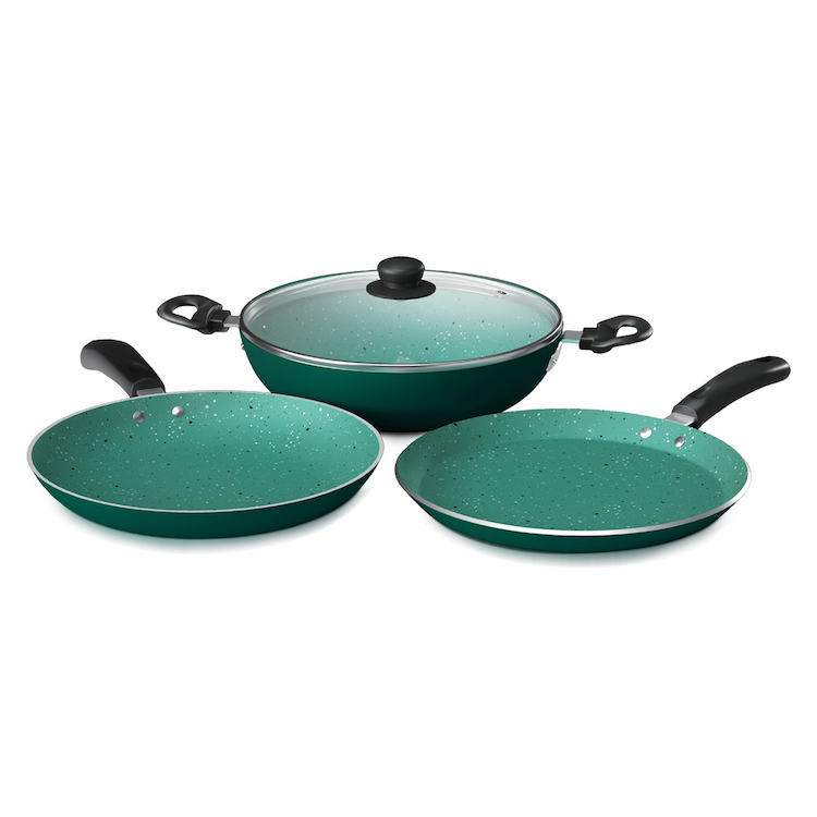 Impex Non Stick Granite Cookware KTF444 Green