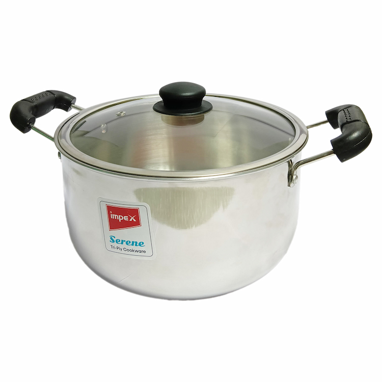 Impex Stainless Steel TriPly Sauce Pan 24cm TSP24N