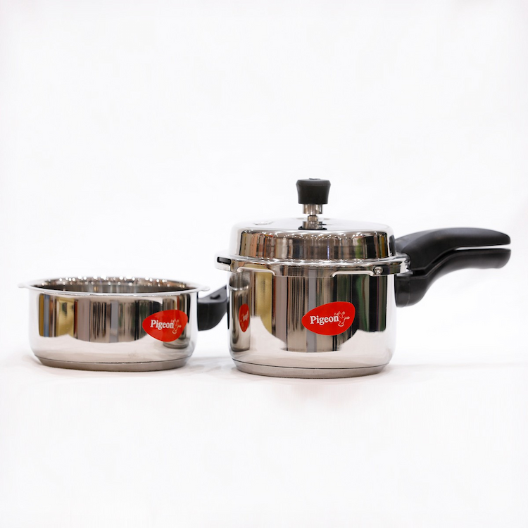 Pigeon Stainless Steel Pressure Cooker Combi 2+3Ltr