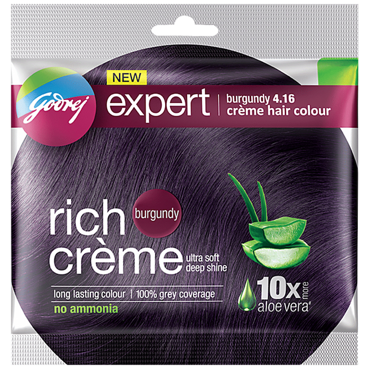 Godrej Hair Colour Rich Creme Burgundy 4.16 20g