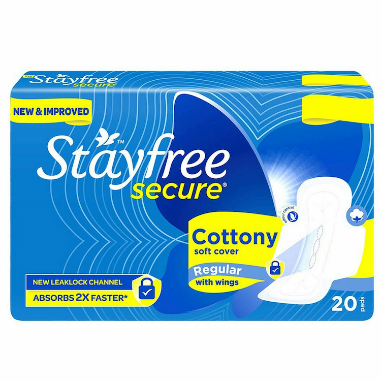 Stayfree Secure Sanitary Pad Cottony Wings 18S