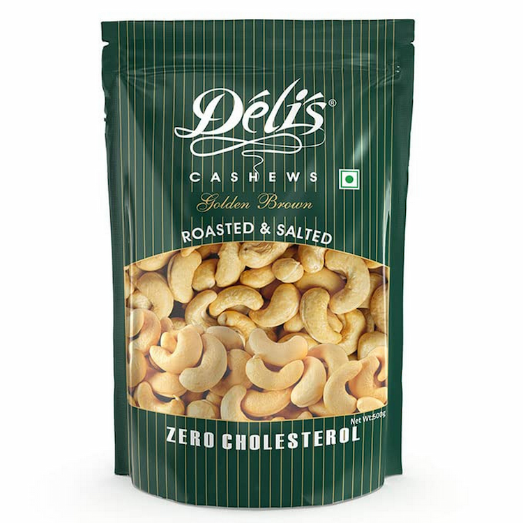 Delis Cashews Nut Golden Brown 500g