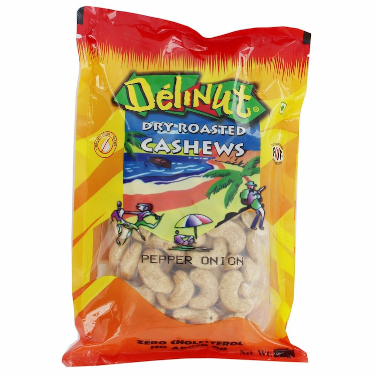 Delinut Dry Roasted Cashews Pepper Onion 250G