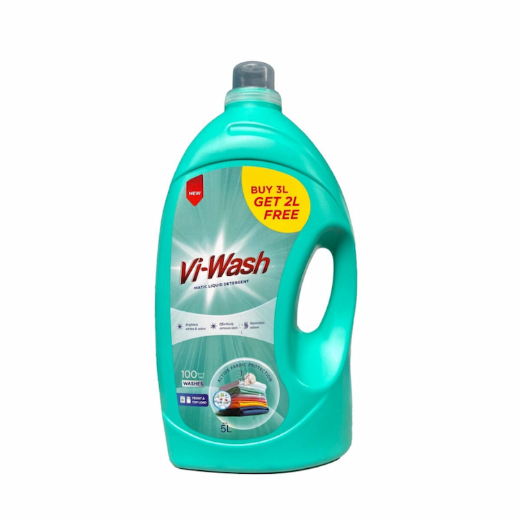 Vi Wash Matic Detergent Liquid 5 Ltr