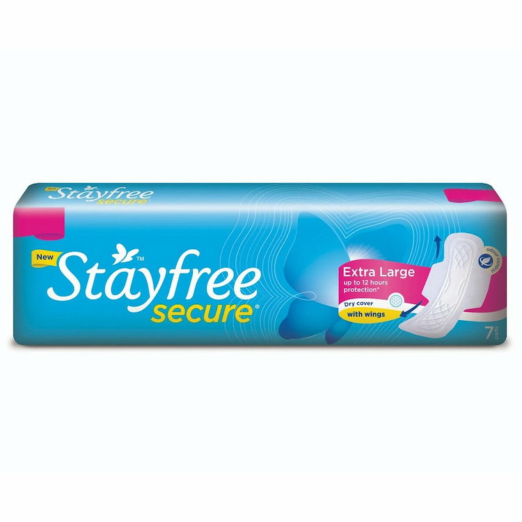 Stayfree Secure Dry Sanitary Pads Xl Wings 6'S