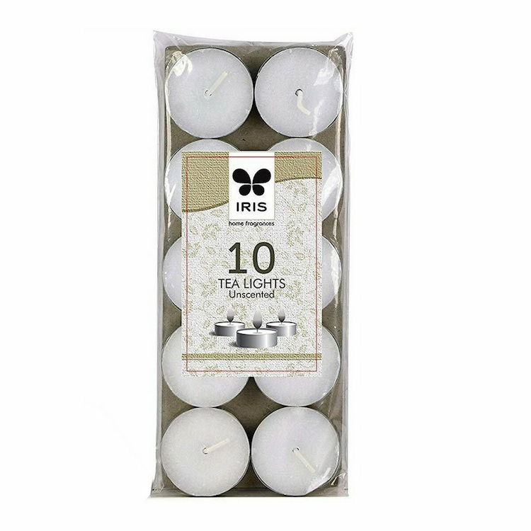 Iris Tea Lights Unscented Candle 10pcs