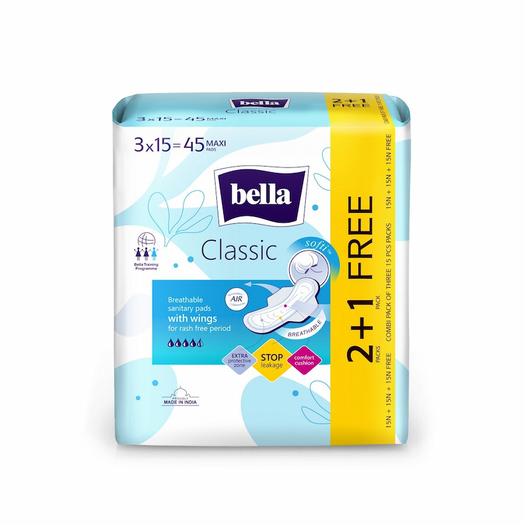 Bella Maxi Wings Softi Sanitary Pad 2+1Free