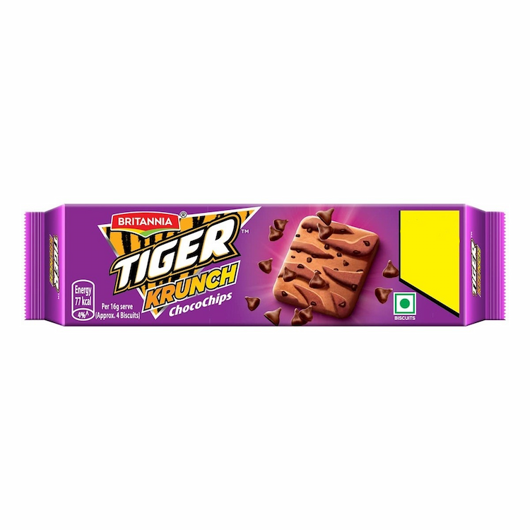 Britannia Tiger Crunch Chocochips Cookies 63G