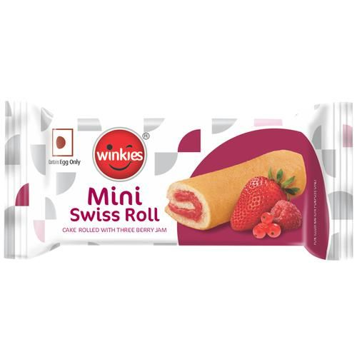 Winkies Mini Swiss Roll 3 Berry 25g