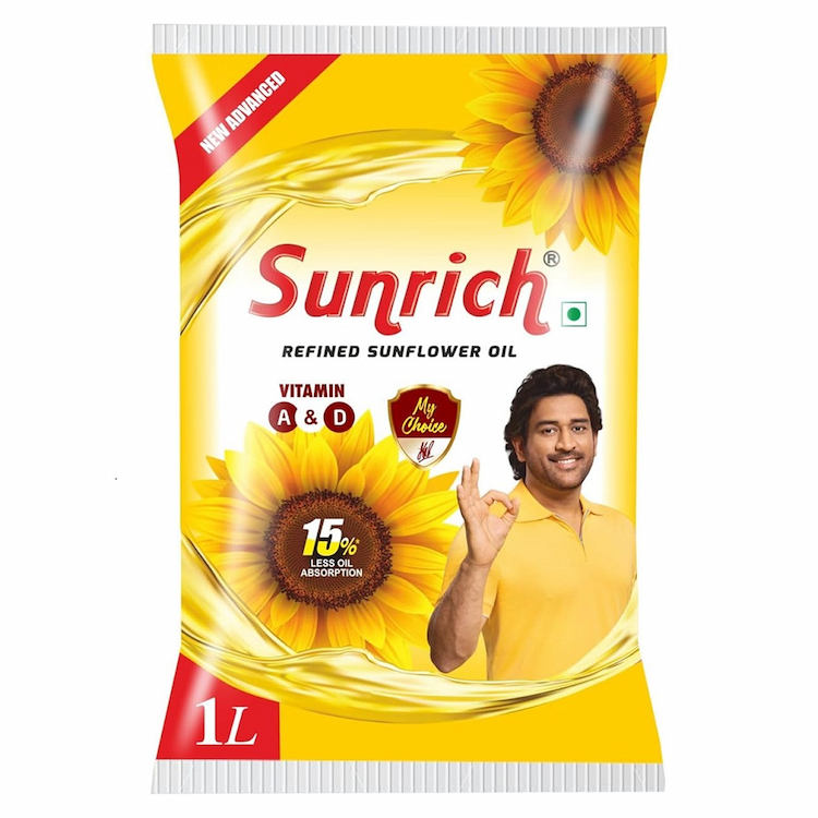 Sunrich Refined Sunflower Oil Pouch 1Litre