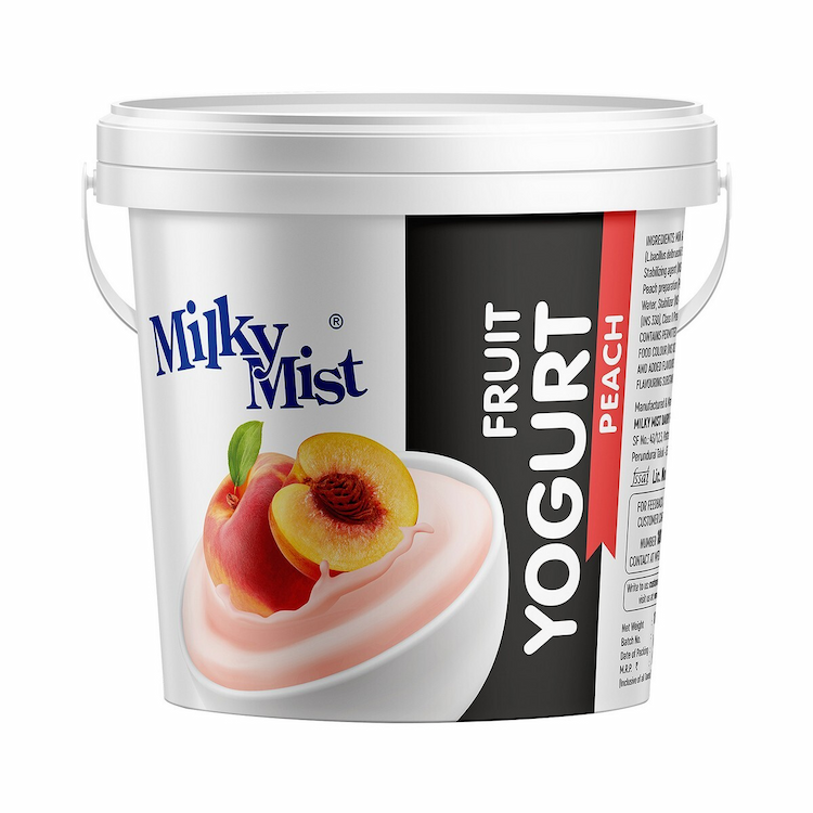 Milky Mist Stirred Fruit Yoghurt Peach 1Kg