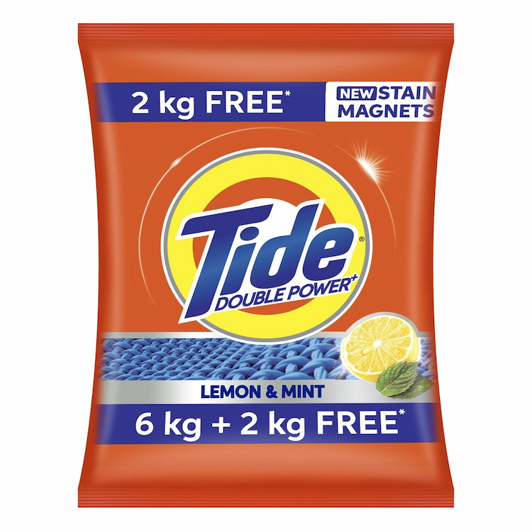 Tide Plus Detergent Powder Lemon & Mint 6kg + 2kg Free