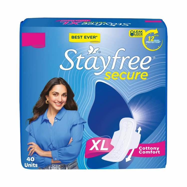 Stayfree Secure Sanitary Pad XL Wings 40s