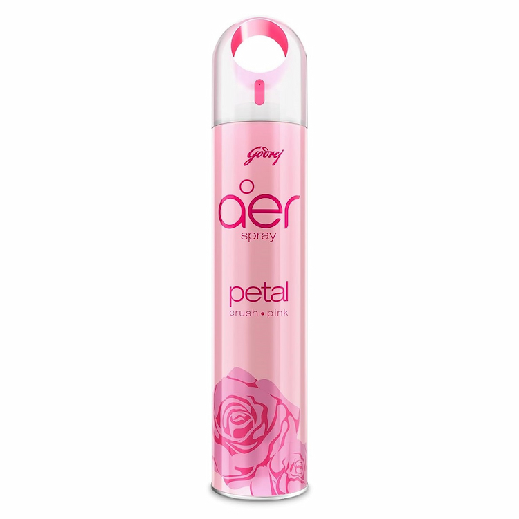 Godrej Aer Spray Air Freshener- Petal Crush Pink 220 ml