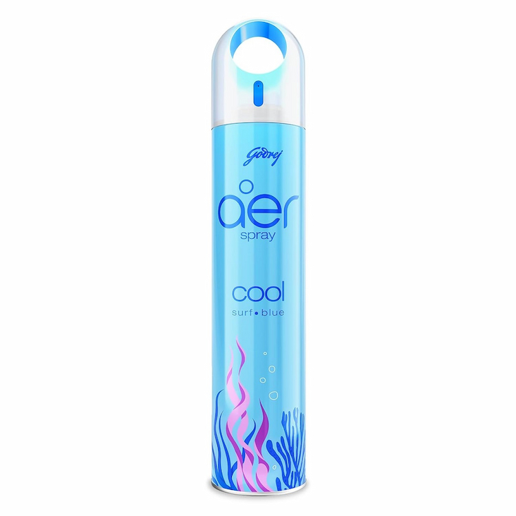 Godrej Aer Spray Air Freshener- Cool Surf Blue 220 ml