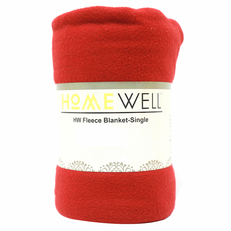 Home Well Single Size Fleeze Blanket Assorted Colour