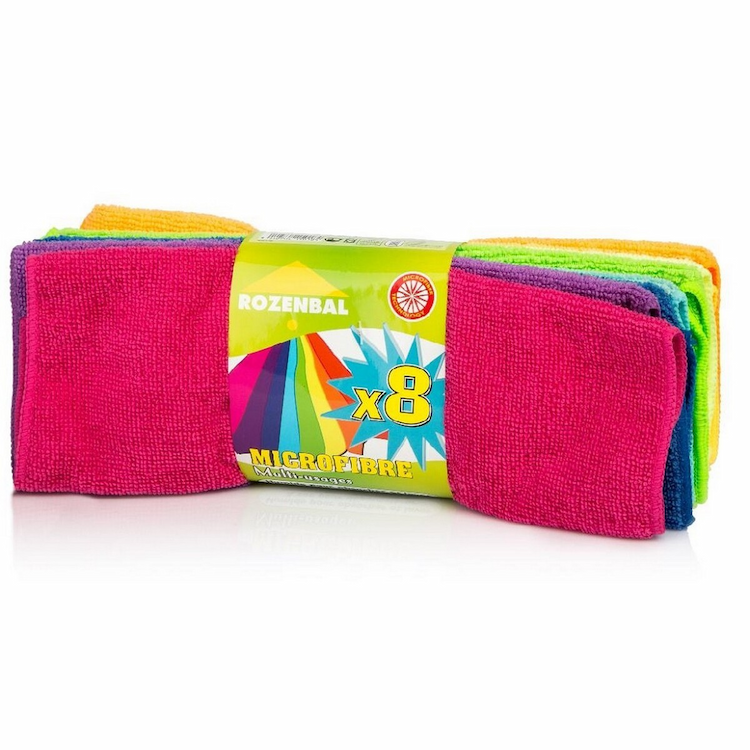 Rozenbal Microfibre Wipes 8Pc