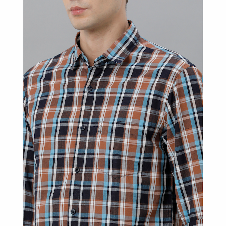 Eten Mens Mustard Checked Casual Shirt Extra Large 08 188