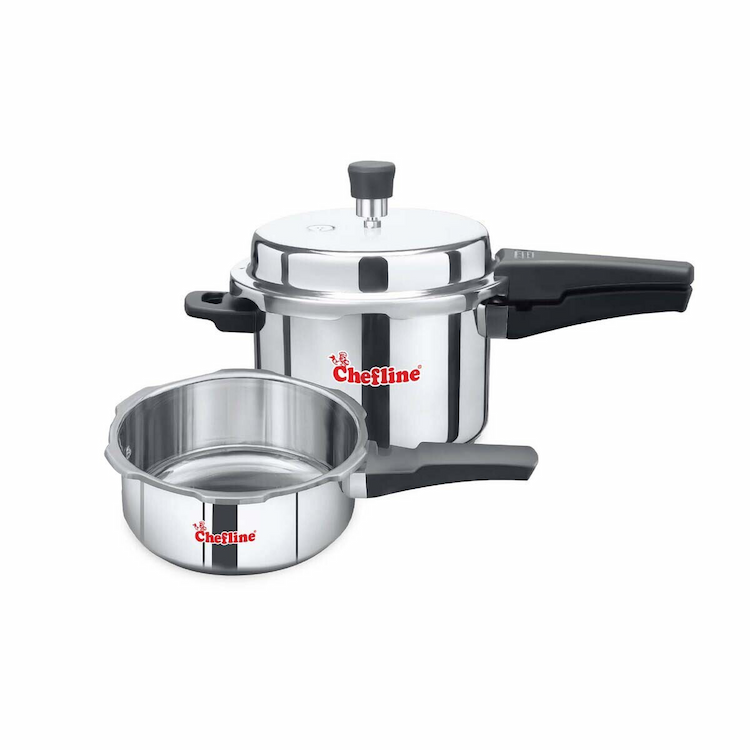 Chefline Aluminium Pressure Cooker Combo 5+3 litre