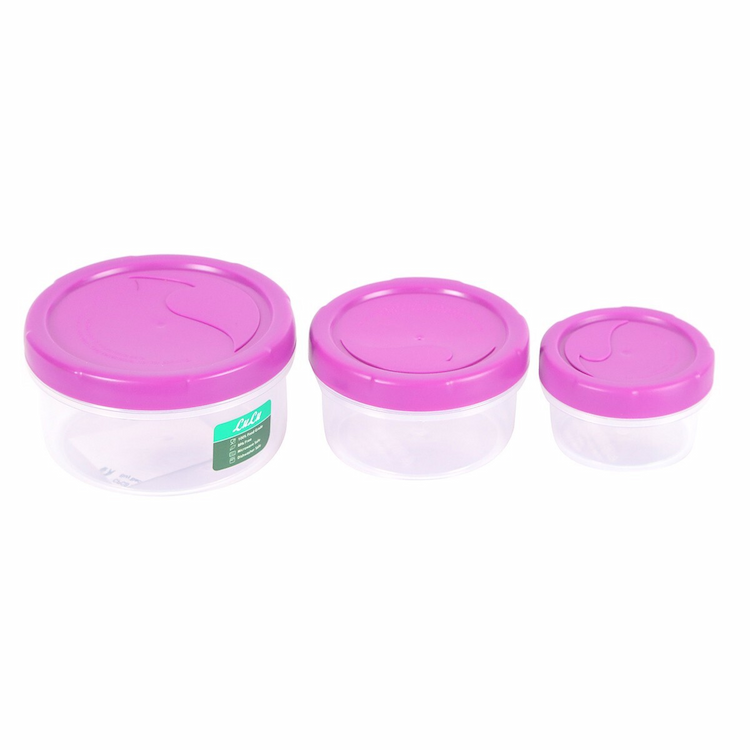 Lulu Round Container 875ml 3pc Set