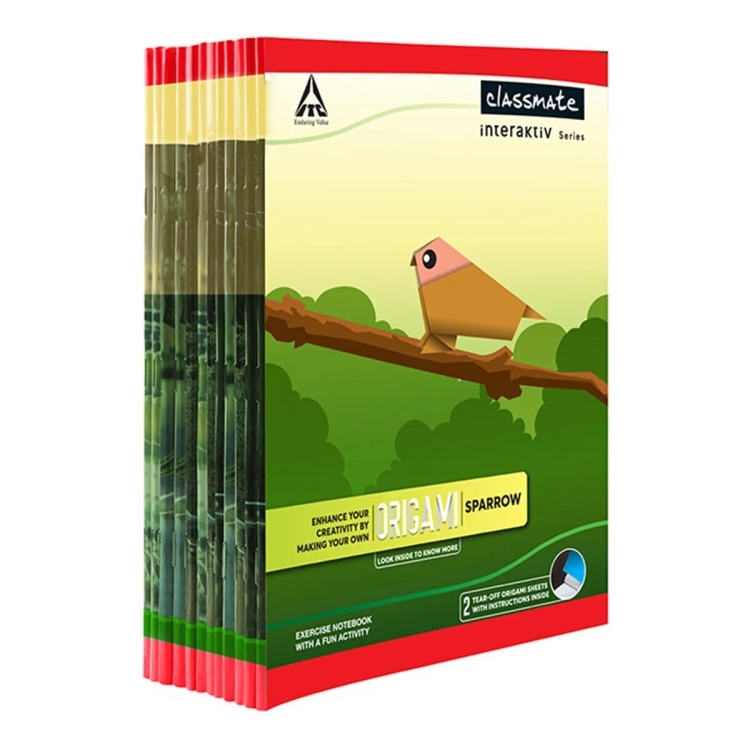 Classmate Origami Notebook Single Line 172Pg-2660001 Assorted Colour & Design