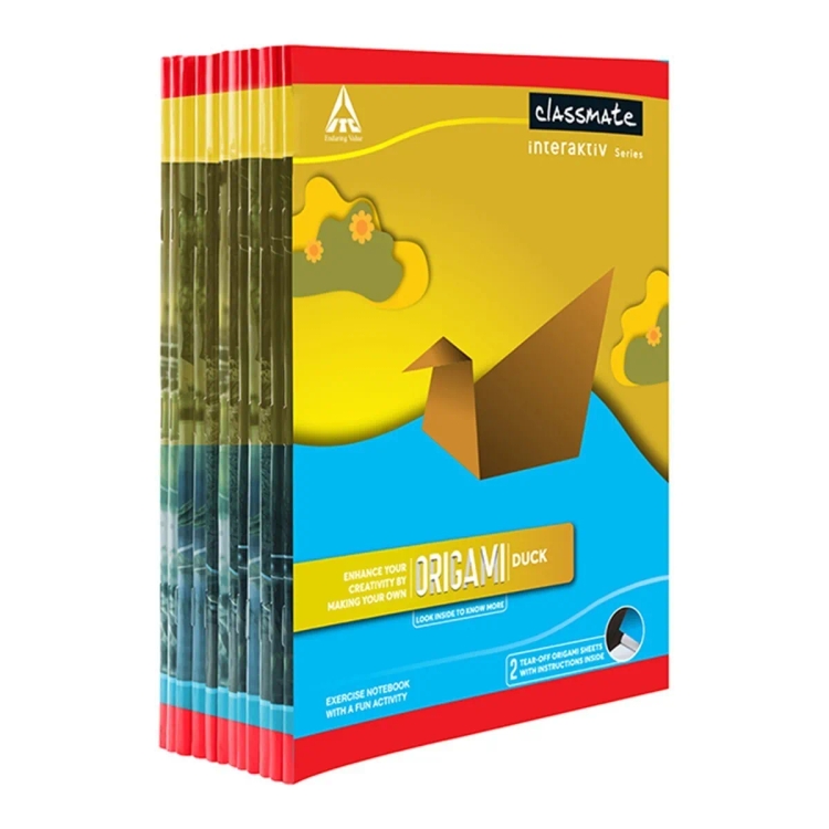 Classmate Origami Notebook Unruled 172Pg-2660002 Assorted Colour & Design