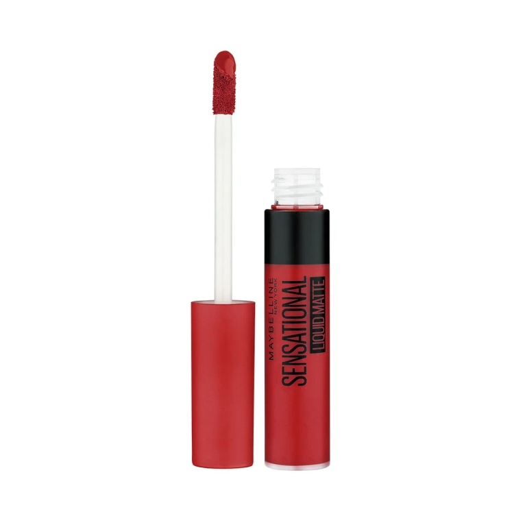 Maybelline New York Lipstick, Matte Finish, Non-Sticky And Non-Drying, Sensational Liquid Matte, 14 Red Serenade, 7Ml