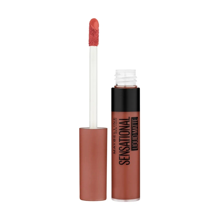 Maybelline New York Lipstick, Matte Finish, Non-Sticky And Non-Drying, Sensational Liquid Matte, Nu02 Strip It Off, 7Ml