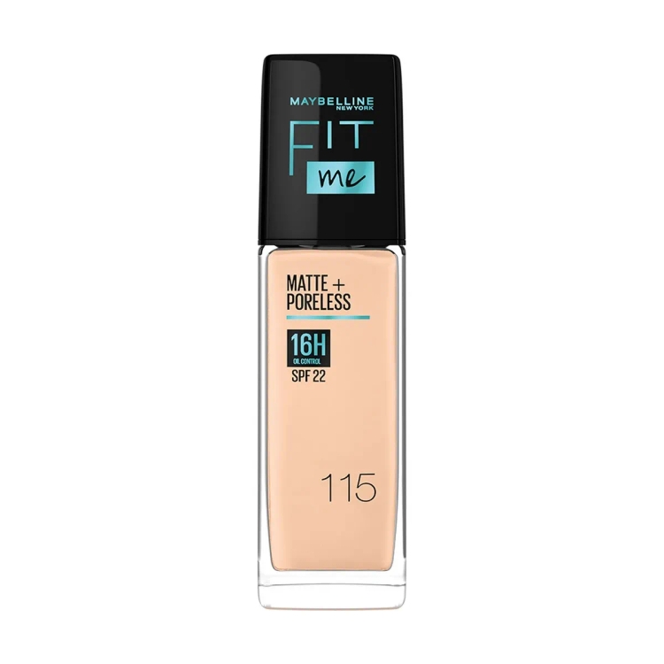 Maybelline New York Fit Me Matte+Poreless Liquid Foundation, 115 Ivory