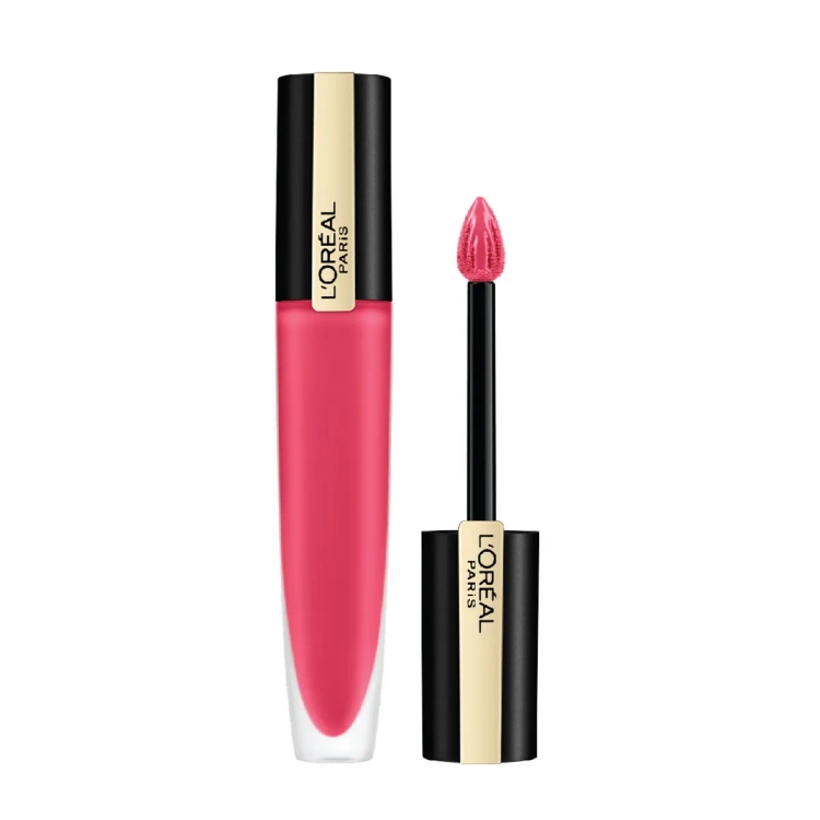 Loreal-Paris Lipstick, Liquid Format With Matte Finish, Oil-In-Water Formula, Breathable And Lightweight Feel, Non-Flaking, Colour: 128 I Decide, 7Ml