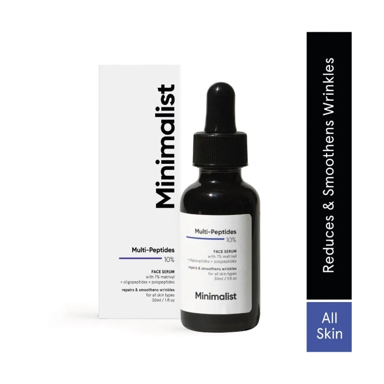 Minimalist Multi Peptide Night Face Serum For Ageless Younger Skin, 30 Ml | Collagen Boosting, Hydrating & Overnight Repair Serum For Women & Men With 7% Matrixyl 3000 & 3% Bio-Placenta