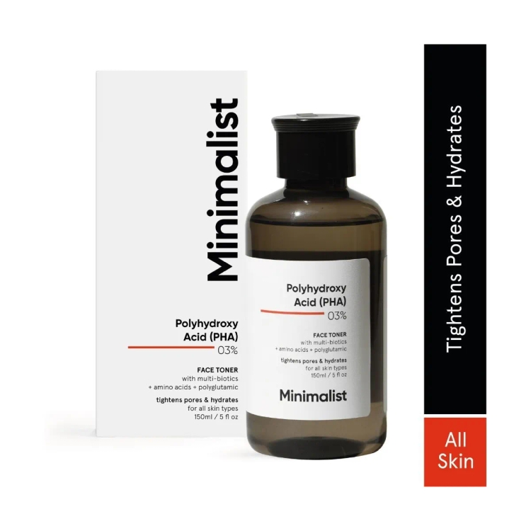 Minimalist Pha 3% Alcohol Free Face Toner, 150 Ml | Pore Tightening & Mild Exfoliation For Oily, Acne Prone, Sensitive & Normal Skin | Hydrating Face Toner For Glowing Skin, Pack Of 1