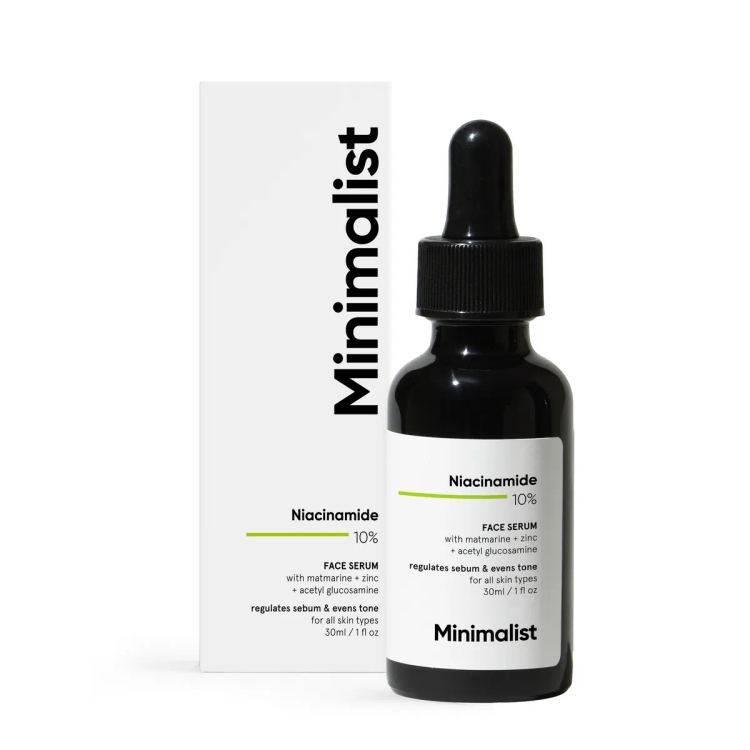 Minimalist 10% Niacinamide Face Serum For Acne Marks, Blemishes & Oil Balancing With Zinc | Skin Clarifying Anti Acne Serum For Oily & Acne Prone Skin (30 Ml (Pack Of 1))