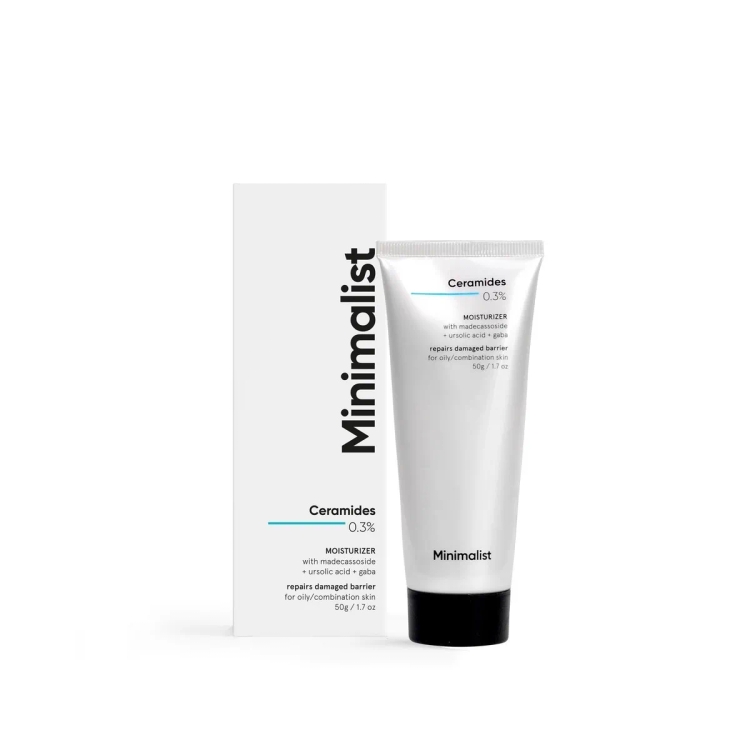 Minimalist 0.3% Ceramide Face Moisturizer For Barrier Repair | Oil-Free Repairing Face Moisturizing Gel Cream For Oily Skin | 50G