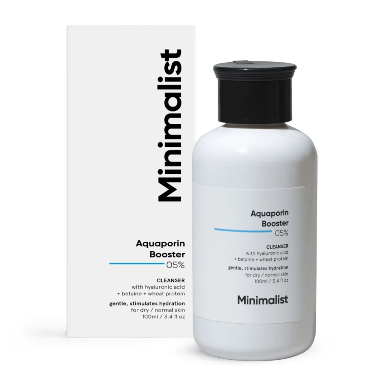 Minimalist 5% Aquaporin Booster | Face Wash For Dry Skin With Hyaluronic Acid | Hydrating | Sulphate Free | Non- Drying Cleanser | For Women & Men (100 Ml)
