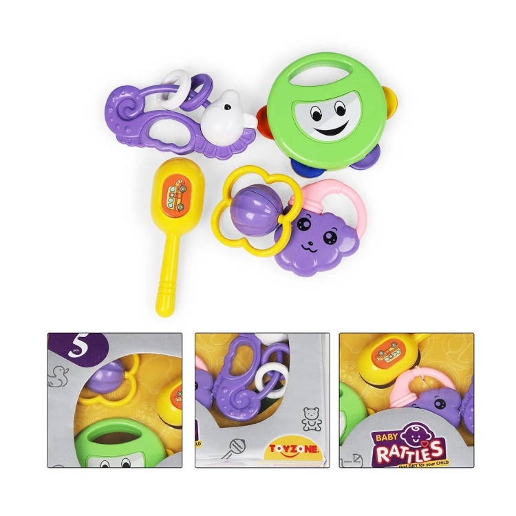 Toy Zone Baby Rattles 5Pcs 12566
