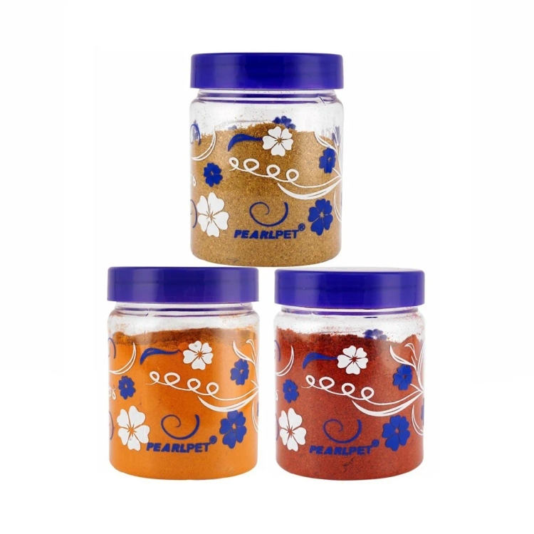 Pearlpet Blossom Jar 200ml 3pc Set Assorted