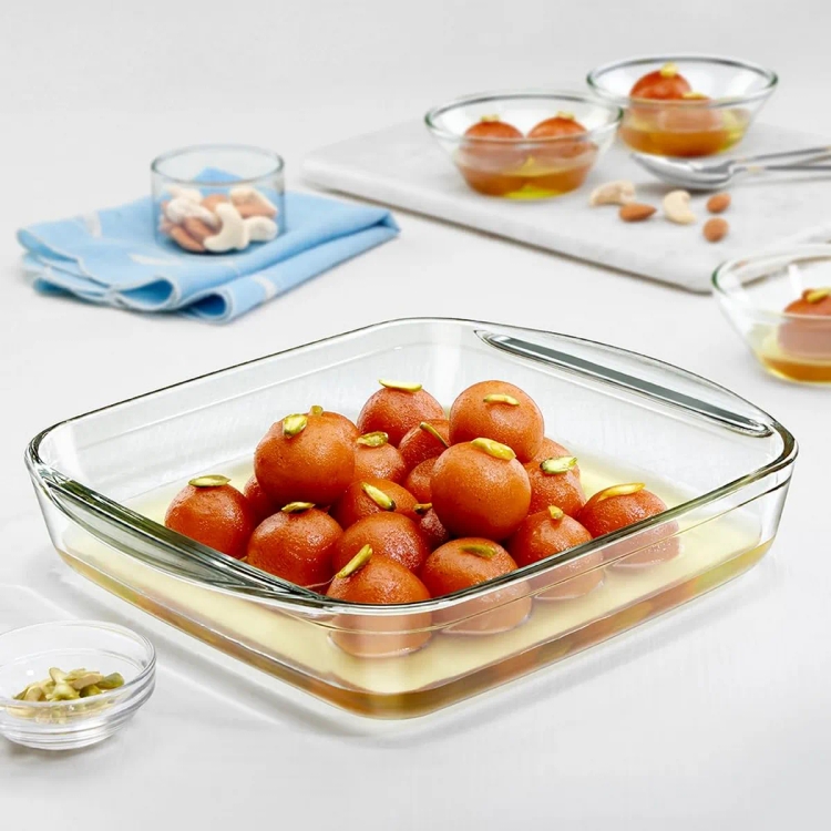 Borosil Square Dish With Handle 0.8L-6180