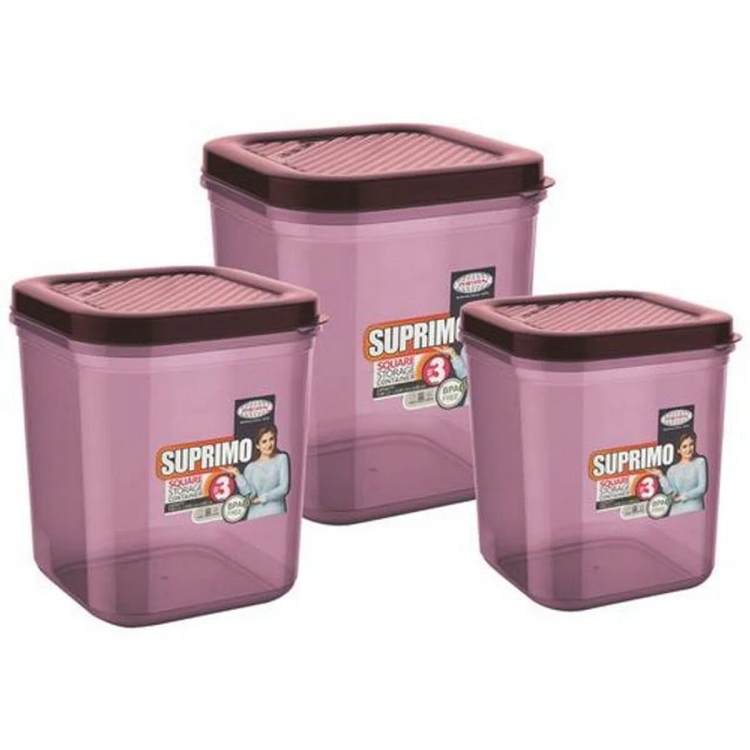 Asian Supremo Square Container 3Pc Set