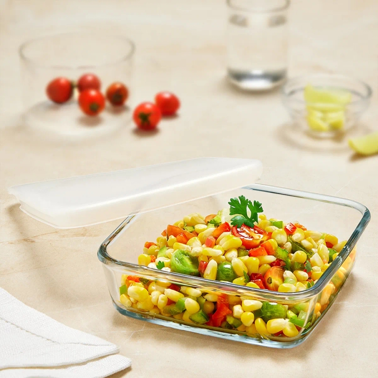Borosil Square Dish With Plst Lid 0.8L-180