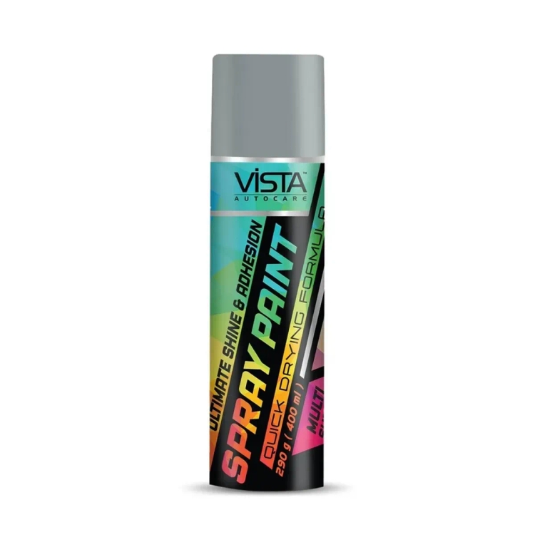 Vista Auto Care Spray Paint Silver Grey 400Ml