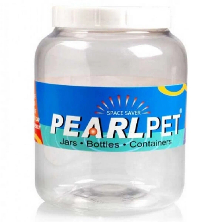 Pearlpet Jar Space Saver Plastic 2000ml Assorted