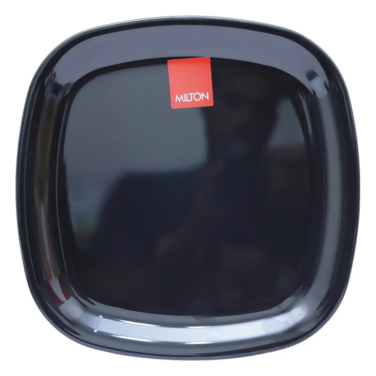 Milton Square Dinner Plate Black