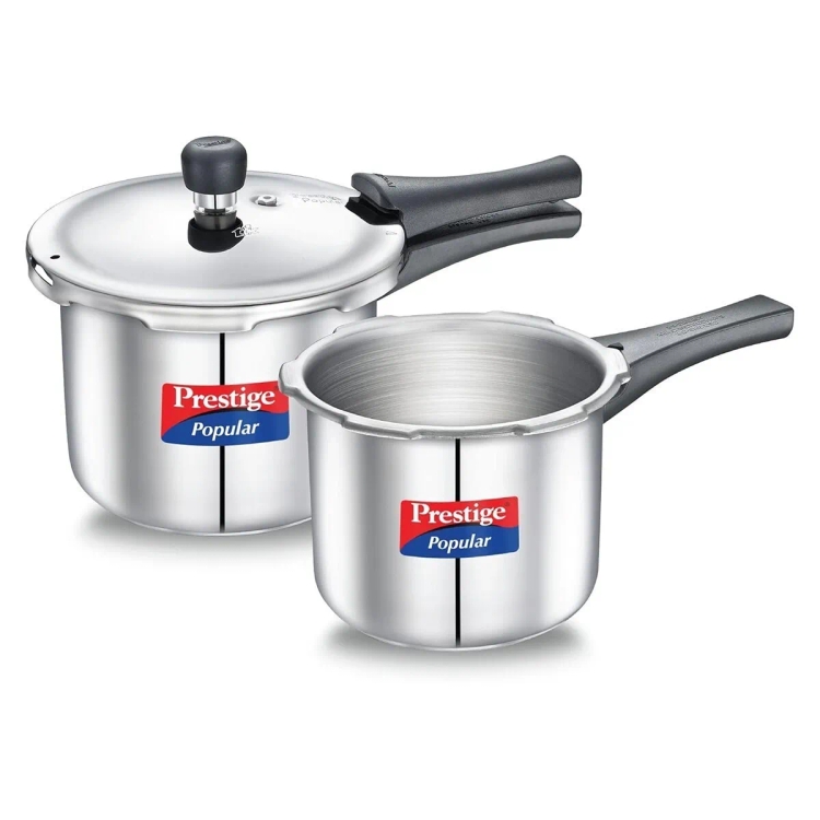 Prestige Stainless Steel Pressure Cookers Pop Combi 3L+2L