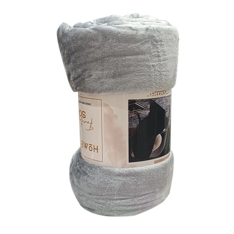 Homewell Blanket Sgl Fantasy Plain Assorted Colour