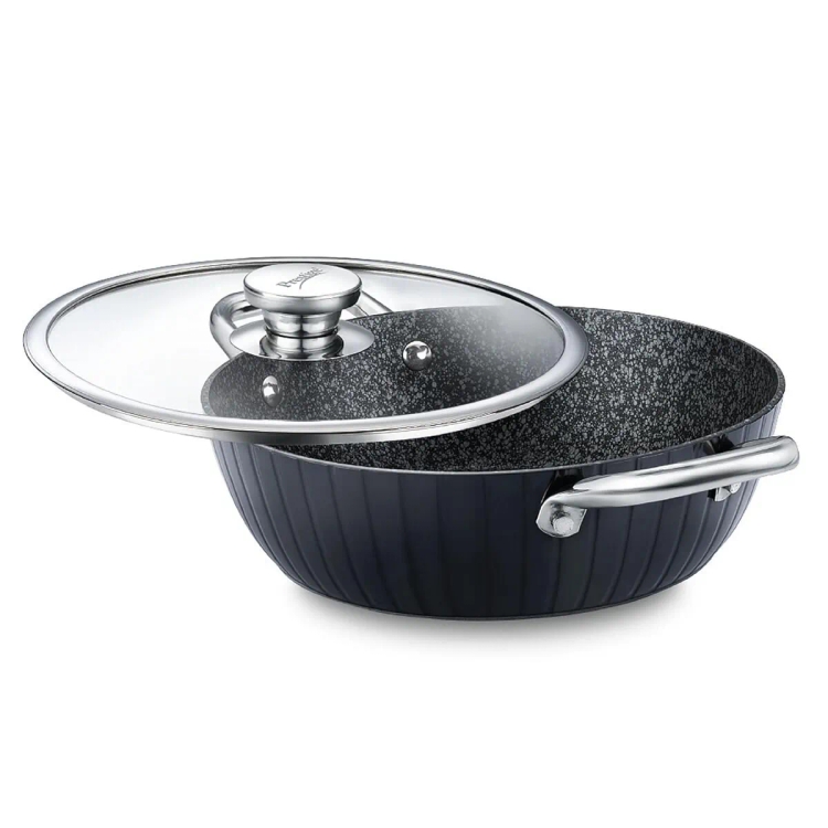 Prestige Hard Anodized Kadai With Glass Lid 240mm