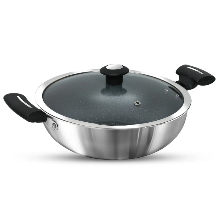 Impex StainlessSteel NonStick Kadai Pan 24cm SKP 24
