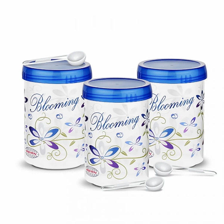 Asian Turn & Lock Storage Containers Airseal Jar 600ml 3pc