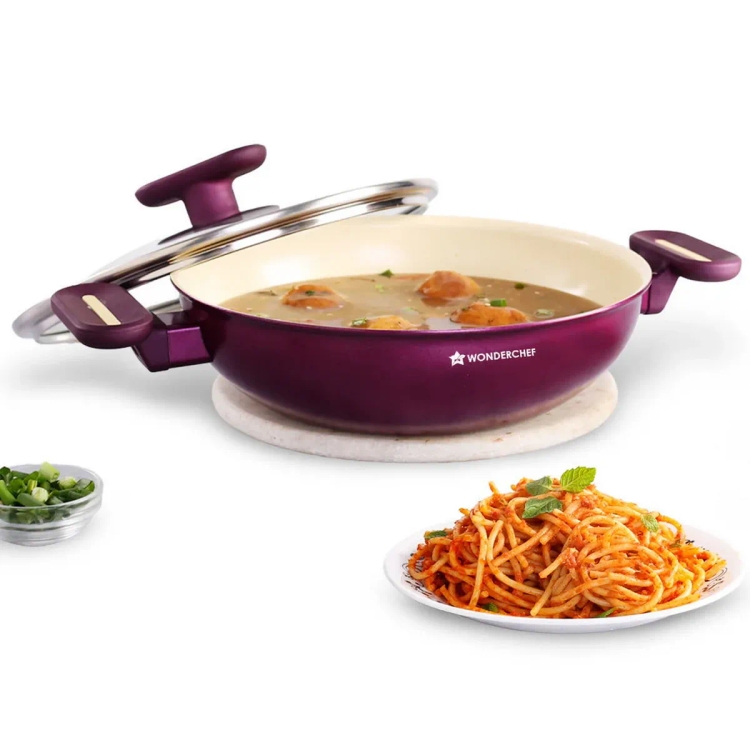 Wonderchef Bellagio Kadai WithLid 24cm